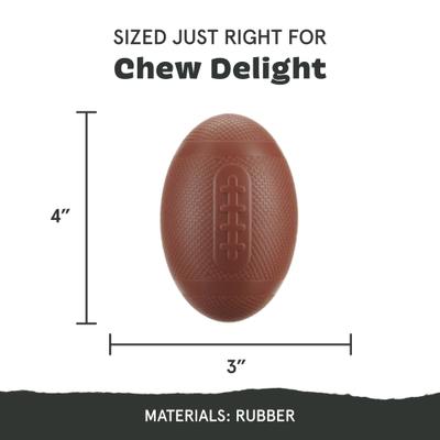 Show full view: BARK Chompionship Football Dog Chew Toy slide 3 of 9