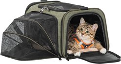 Petsfit Expandable Airline-Approved Soft-Sided Dog & Cat Carrier, Green, 16 x 10 x 9-in