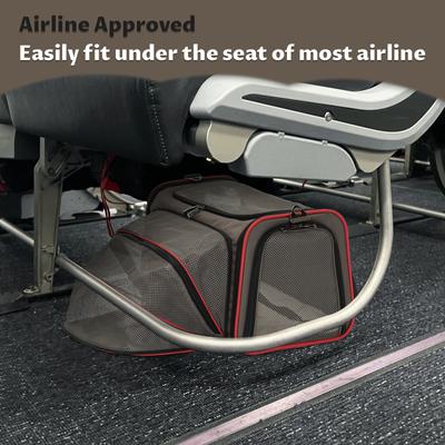 Show full view: Petsfit Expandable Airline-Approved Soft-Sided Dog & Cat Carrier, Gray Brown, 17 x 11 x 11-in slide 4 of 10