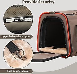 Petsfit Expandable Airline-Approved Soft-Sided Dog & Cat Carrier, Gray Brown, 17 x 11 x 11-in slide 2 of 9