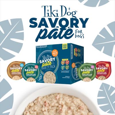 Show full view: Tiki Dog Grain-Free Savory Chicken, Beef & Beef Liver Pate Wet Dog Food, 3-oz cup, case of 4 slide 8 of 8