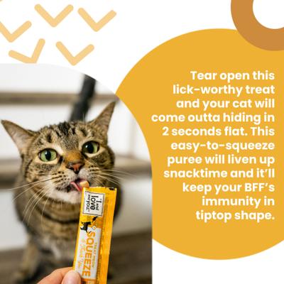 Show full view: I and Love and You Meow Immune Support Seafood Puree Recipe Lickable Cat Treat, 48 count slide 4 of 8