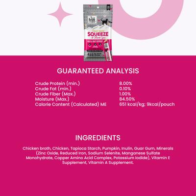 Show full view: I and Love and You Meow Skin & Coat Support Tuna Puree Recipe Lickable Cat Treat, 48 count slide 8 of 8