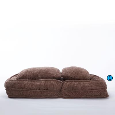 Show full view: Cesicia Adjustabe Position Lazy Sofa Dog Bed, Brown slide 3 of 8