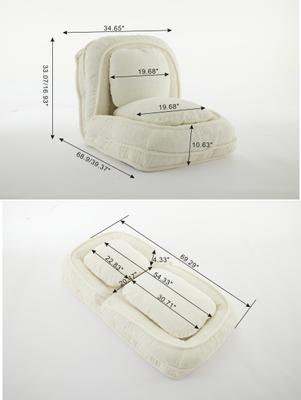 Show full view: Cesicia Adjustabe Position Lazy Sofa Dog Bed, Pink slide 9 of 9