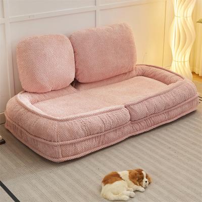 Show full view: Cesicia Adjustabe Position Lazy Sofa Dog Bed, Pink slide 6 of 9