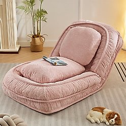 Cesicia Adjustabe Position Lazy Sofa Dog Bed, Pink