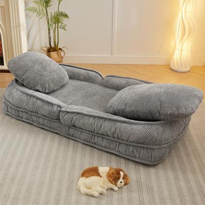 Show full view: Cesicia Adjustabe Position Lazy Sofa Dog Bed, Grey slide 5 of 9