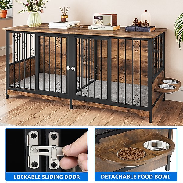 Yitahome Furniture Style Dog Crate, 71-in