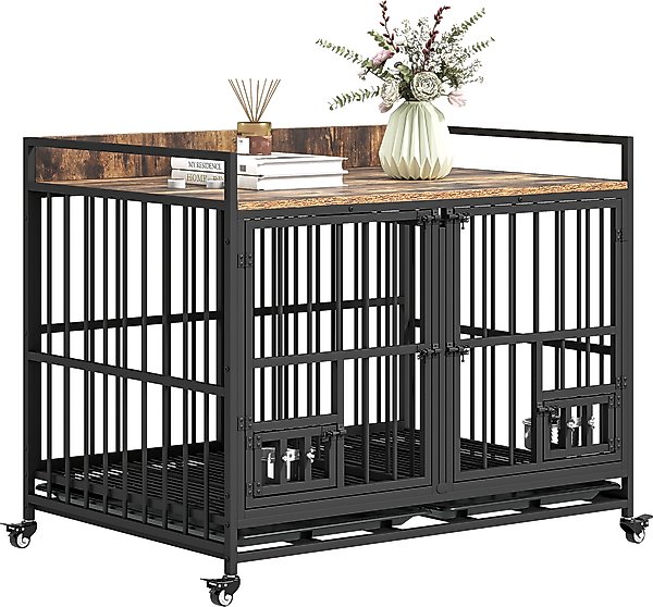 Show full view: Yitahome Furniture Style Dog Crate, 42.5-in, Black slide 9 of 9