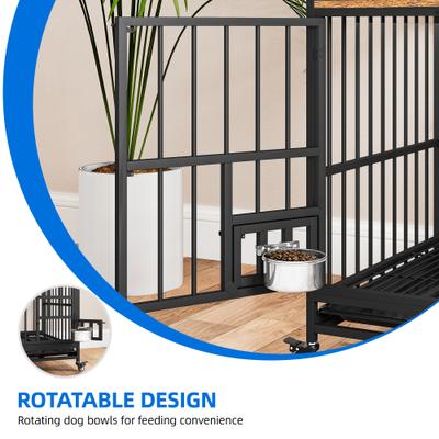 Show full view: Yitahome Furniture Style Dog Crate, 42.5-in, Black slide 2 of 10