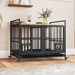 Yitahome Furniture Style Dog Crate, 37.5-in, Black