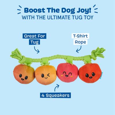 Show full view: BARK Hairloom Tomatoes Plush Dog Toy slide 4 of 8