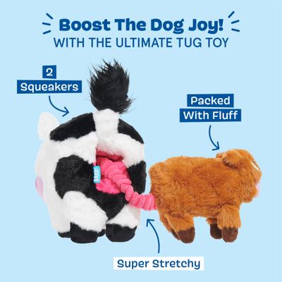 Show full view: BARK Bertha the Cow Plush Dog Toy slide 4 of 8