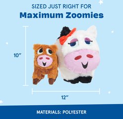 BARK Bertha the Cow Plush Dog Toy slide 2 of 7