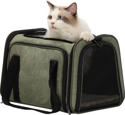 Show full view: Petsfit Expandable Airline-Approved Soft-Sided Dog & Cat Carrier, Green, 17 x 11 x 11-in slide 9 of 10