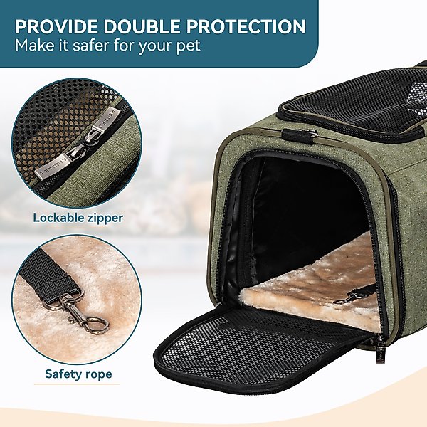 Petsfit Expandable Airline-Approved Soft-Sided Dog & Cat Carrier