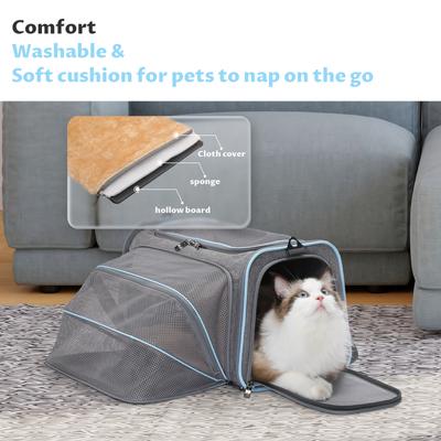 Show full view: Petsfit Expandable Airline-Approved Soft-Sided Dog & Cat Carrier, Light Gray, 17 x 11 x 11-in slide 7 of 10