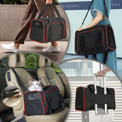 Show full view: Petsfit Expandable Airline-Approved Soft-Sided Dog & Cat Carrier, Black, 19 x 12 x 12-in slide 4 of 10