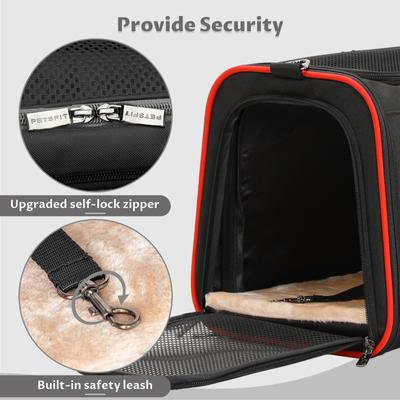 Show full view: Petsfit Expandable Airline-Approved Soft-Sided Dog & Cat Carrier, Black, 19 x 12 x 12-in slide 6 of 10