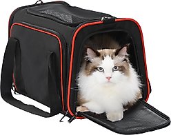 Petsfit Expandable Airline-Approved Soft-Sided Dog & Cat Carrier, Black, 19 x 12 x 12-in
