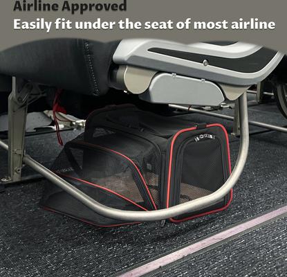 Show full view: Petsfit Expandable Airline-Approved Soft-Sided Dog & Cat Carrier, Black, 19 x 12 x 12-in slide 3 of 10