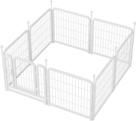 Show full view: Cesicia Indoor/Outdoor Foldable Dog Exercise Pen, White slide 3 of 8