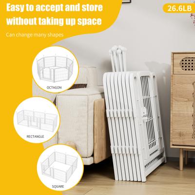 Show full view: Cesicia Indoor/Outdoor Foldable Dog Exercise Pen, White slide 5 of 8