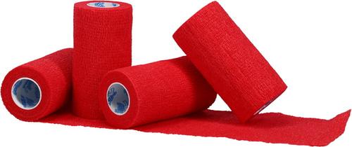 Show full view: Tough1 Tough Flex Self-Adhering Equine Bandage, 4 count, Red slide 3 of 3