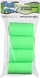 Tough1 Tough Flex Self-Adhering Equine Bandage, 4 count, Neon Green