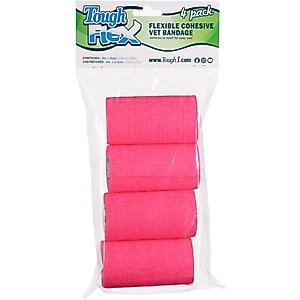 Tough1 Tough Flex Self-Adhering Equine Bandage, 4 count, Pink