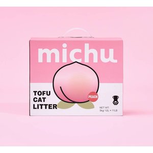 Michu Natural Clumping Tofu Cat Litter, 11-lb box, Peach