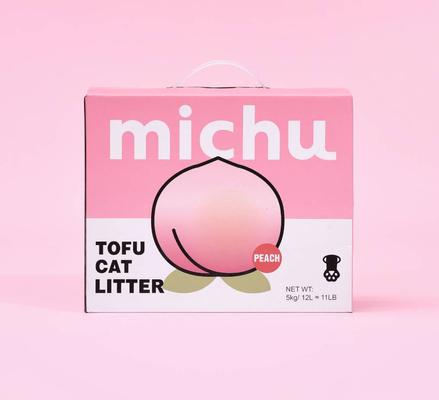 Show full view: Michu Natural Clumping Tofu Cat Litter, 11-lb box, Peach slide 5 of 10