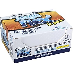 Tough1 Tough Flex Self-Adhering Equine Bandage, 12 count, Assorted