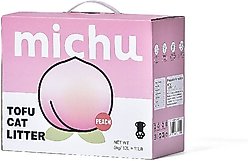 Michu Natural Clumping Tofu Cat Litter, 11-lb box, Peach