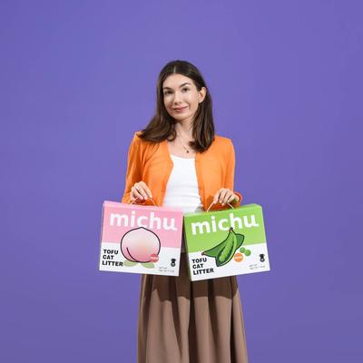 Show full view: Michu Natural Clumping Tofu Cat Litter, 11-lb box, Original slide 10 of 10