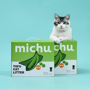 Michu Natural Clumping Tofu Cat Litter, 11-lb box, Original