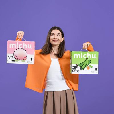 Show full view: Michu Natural Clumping Tofu Cat Litter, 11-lb box, Original slide 9 of 10