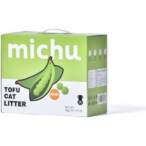 Michu Natural Clumping Tofu Cat Litter, 11-lb box, Original