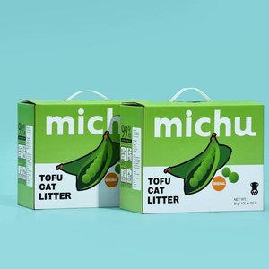 Michu Natural Clumping Tofu Cat Litter, 11-lb box, Original