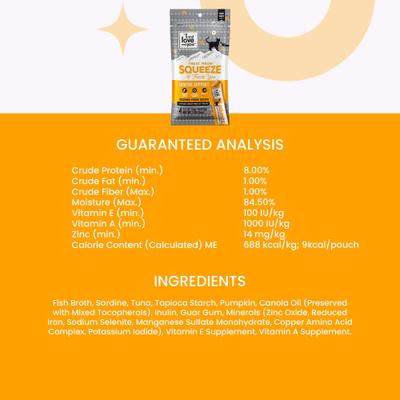 Show full view: I and Love and You Meow Immune Support Seafood Puree Recipe Lickable Cat Treat, 48 count slide 8 of 8