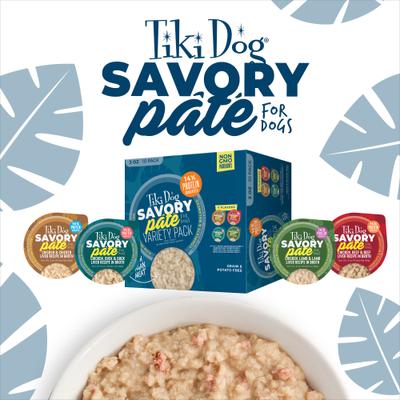 Show full view: Tiki Dog Grain-Free Savory Chicken & Chicken Liver Pate Wet Dog Food, 3-oz cup, case of 4 slide 8 of 8