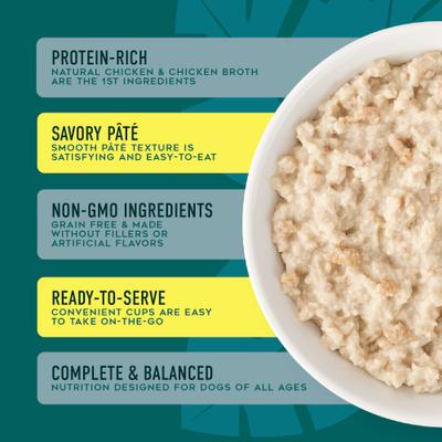 Show full view: Tiki Dog Grain-Free Savory Chicken, Duck & Duck Liver Pate Wet Cat Food, 3-oz cup, case of 4 slide 5 of 8