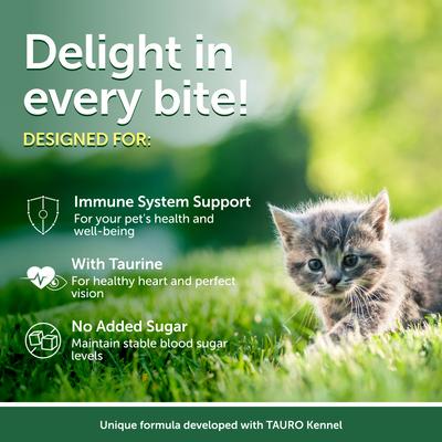 Show full view: Nature's Protection Superior Care Tuna & Sea Bass Kitten Shredded Wet Cat Food Topper, 2.46-oz pouch, case of 24 slide 3 of 10