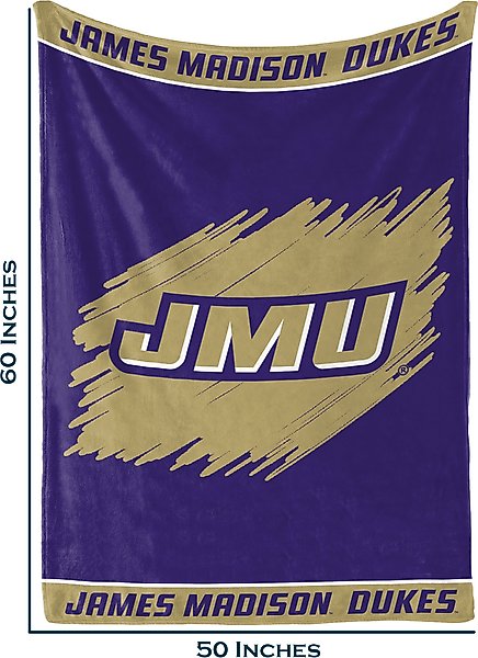 Show full view: ShopInstaPets James Madison Dukes Plush Dog Blanket, 50 x 60-in slide 2 of 3