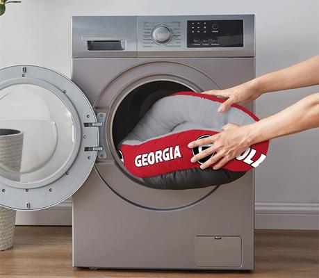 Show full view: ShopInstaPets Georgia Bulldogs Donut Plush Dog Bed, Large slide 4 of 4