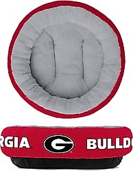 ShopInstaPets Georgia Bulldogs Donut Plush Dog Bed, Large