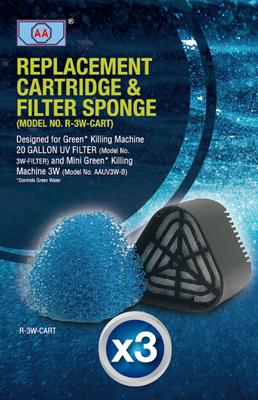 Show full view: AA Aquarium GKM 20Ga UV Filter Replacement Cartridges & Filter Sponge slide 3 of 4