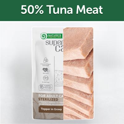 Show full view: Nature's Protection Superior Care Tuna Multipack Shredded Wet Cat Food Topper, 2.46-oz pouch, case of 24 slide 9 of 10