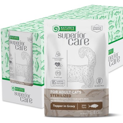 Nature's Protection Nature's Protection Superior Care Tuna Wet Cat Food Topper, 2.46-oz pouch, case of 24